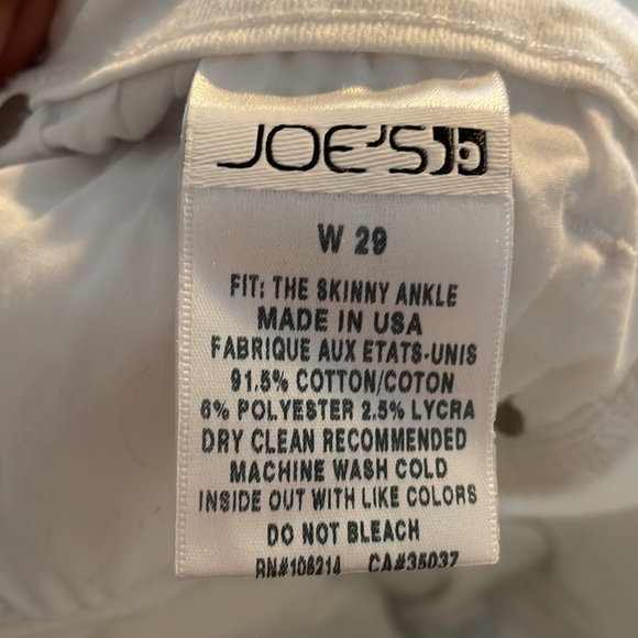 Joe’s Jeans Size 29, White, Skinny Ankle. - Picture 3 of 3